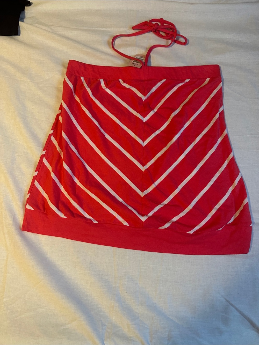 Torrid Striped Tube Top shirt Pink/White Plus Size 1